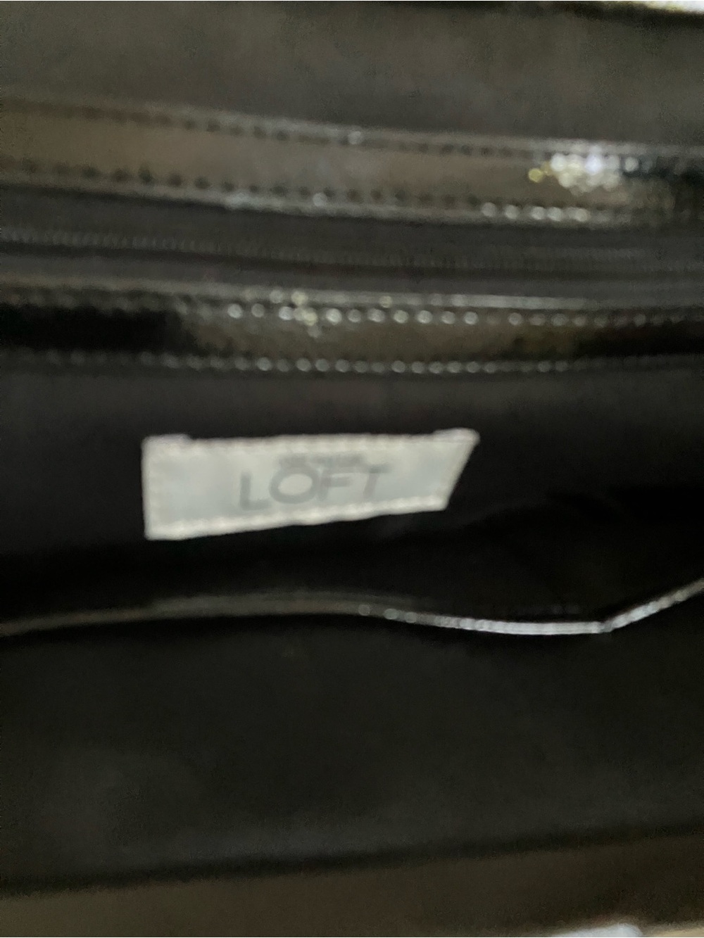 LOFT Black Patent Kiss-Lock Frame Clutch - Picture 9 of 11